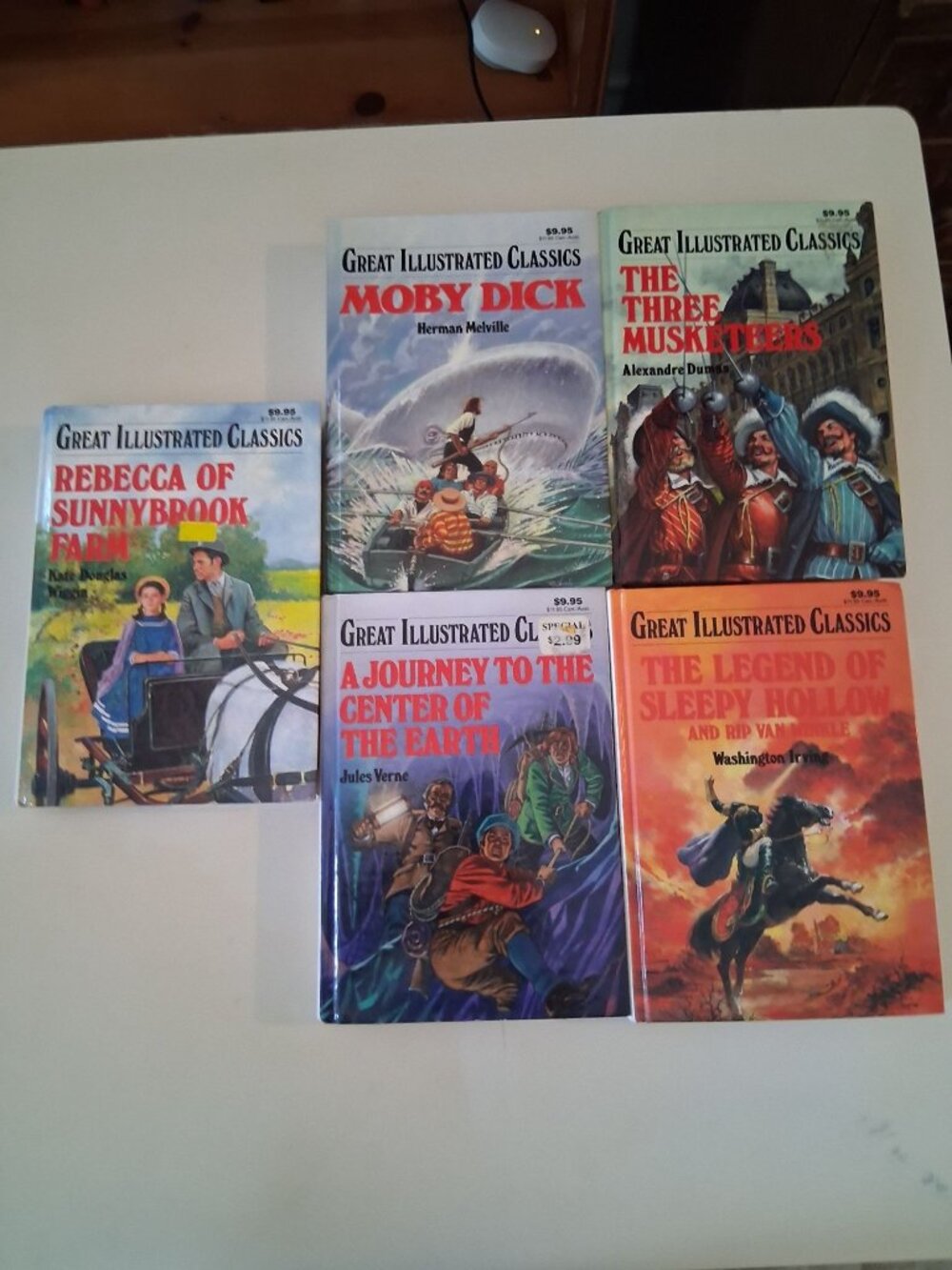 VTG Illustrated Classic Novels Abridged Hardcover Books BE5